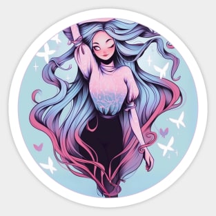 Fashionable Witch Sticker